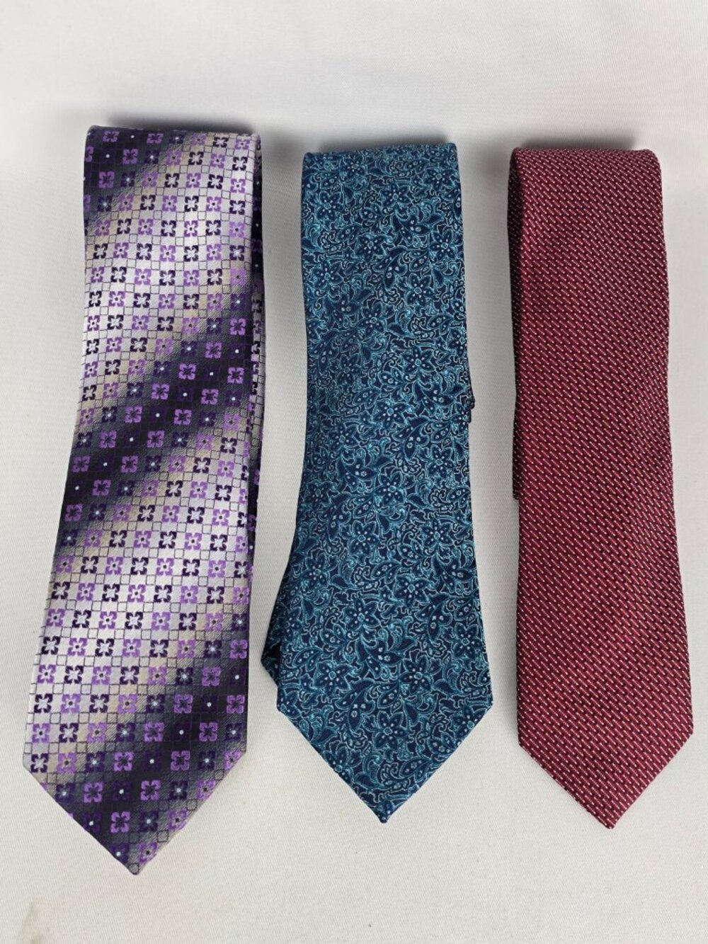 Men's Designer Necktie Bundle Joseph & Feiss & Awearness Kenneth Cole, Set of 3